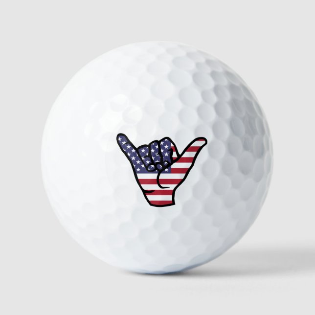 SA flag Shaka sign Golf Ball Marker (Front)