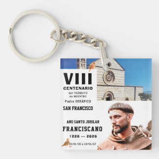 Sa  Francisco de Assisi Glossy Poster Keychain