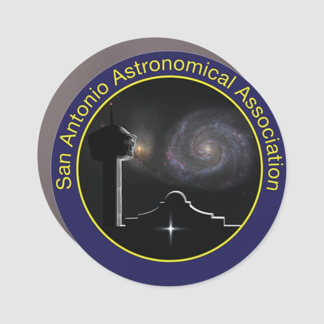 SAAA round car magnet (Front)