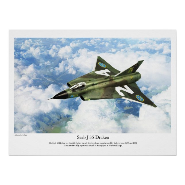 Saab 35 Draken Poster (Front)