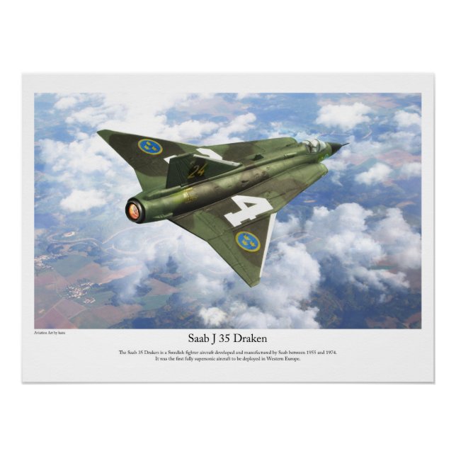 Saab 35 Draken Poster (Front)