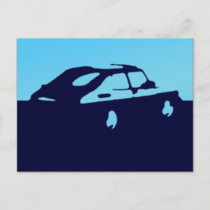 Saab 900 SPG/Aero - Lt blue on dark postcard