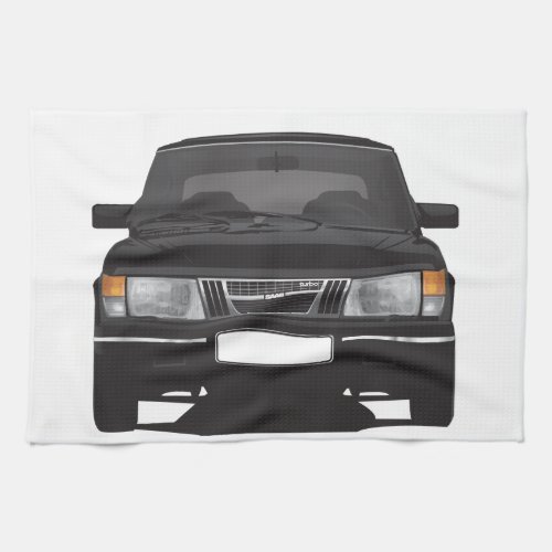 Saab 900 turbo black towel