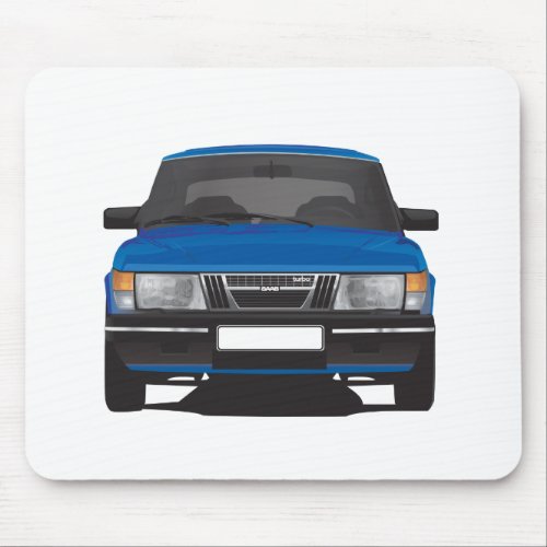 Saab 900 turbo blue mouse pad