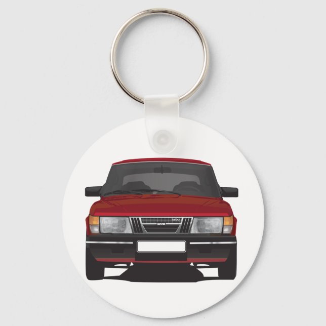 Saab 900 turbo (red) keychain (Front)