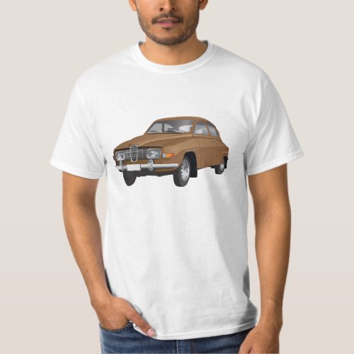 Saab 96 brown t_shirt