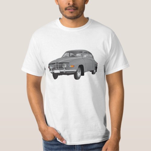 Saab 96 gray t_shirt