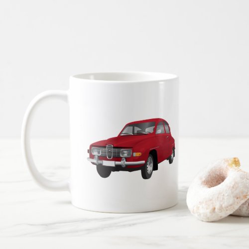 Saab 96 red coffee mug