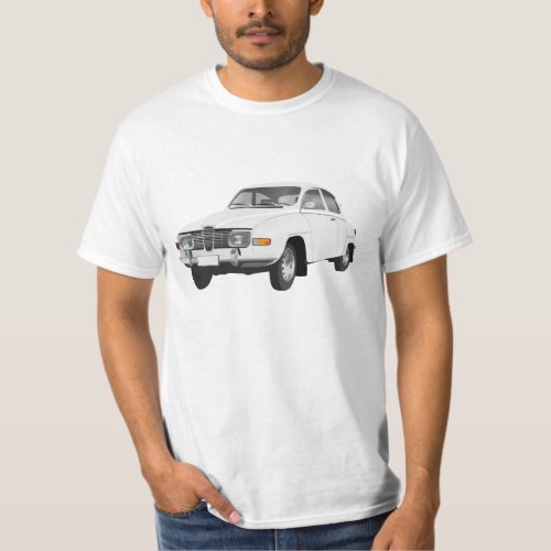 Saab 96 white t_shirt