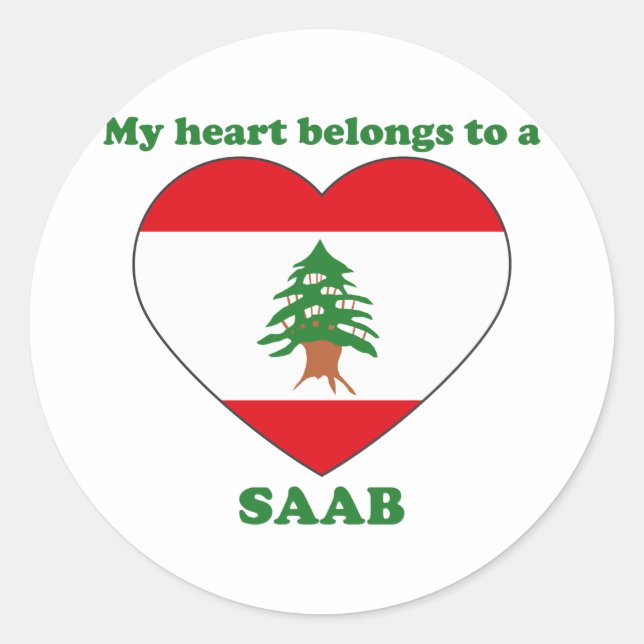 Saab Classic Round Sticker (Front)