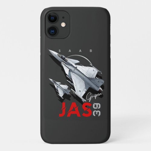 Saab JAS39 Gripen Swedish Fighterjet Aircraft iPhone 11 Case