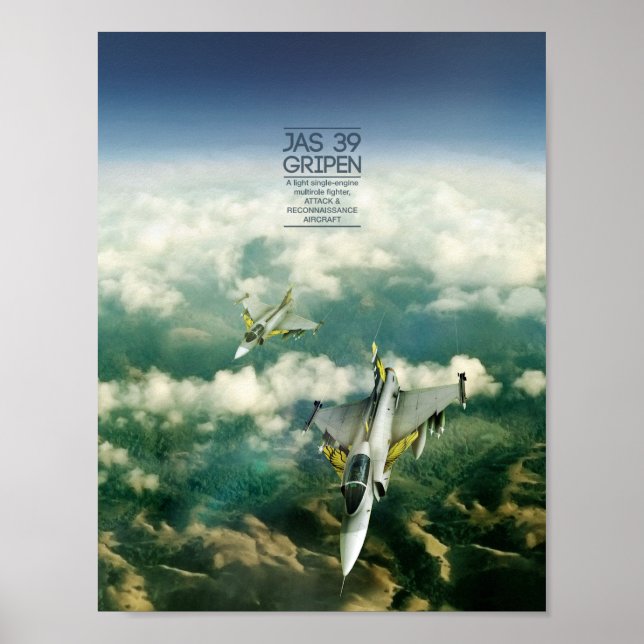 Saab JAS 39 Gripen poster (Front)