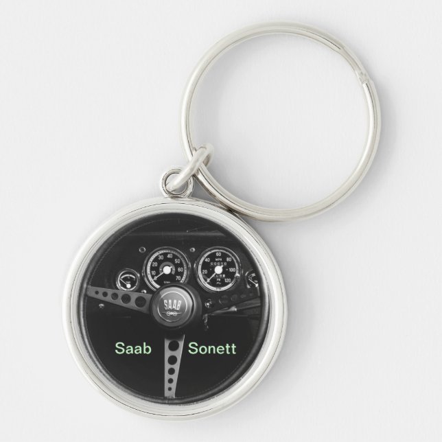 Saab Sonett round Keychain (Front)
