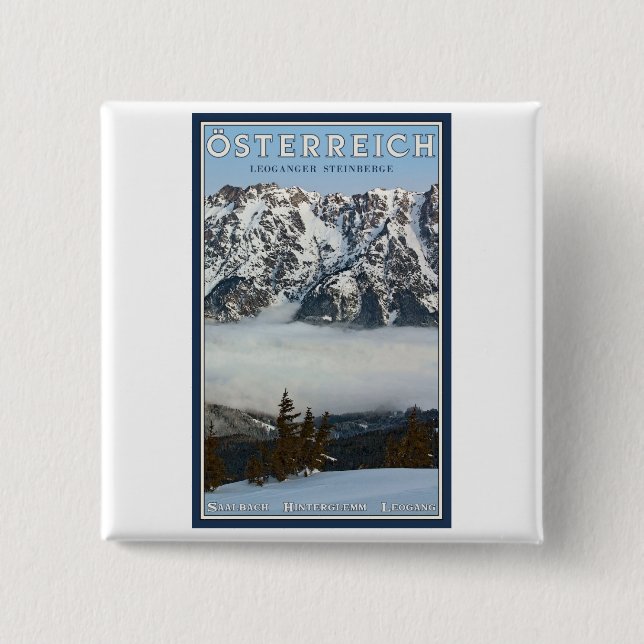 Saalbach - Valley Fog Pinback Button (Front)