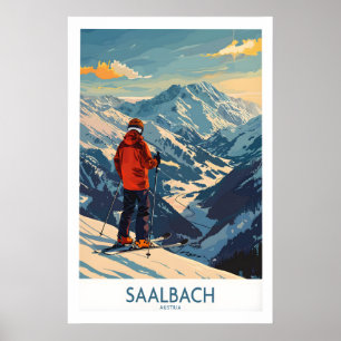 Saalbach Wall Art Ski Print - Austria 1