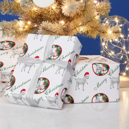 Saanen And Baby Goat Christmas Wrapping Paper