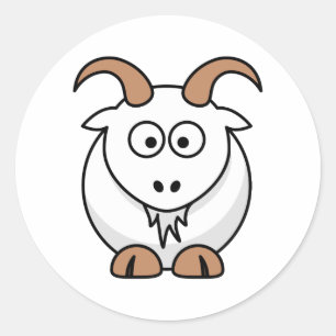 Saanen Goat Classic Round Sticker