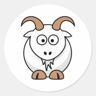 Saanen Goat Classic Round Sticker