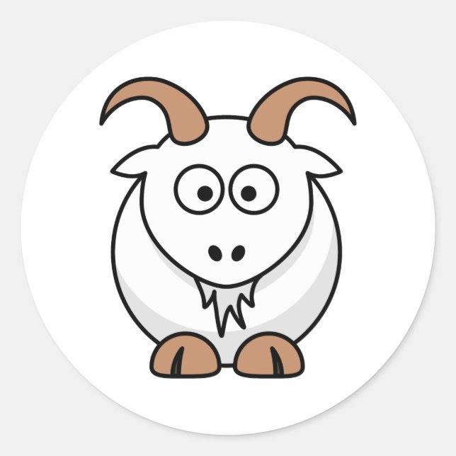 Saanen Goat Classic Round Sticker (Front)