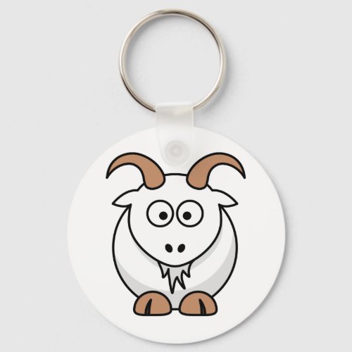 Saanen Goat Keychain