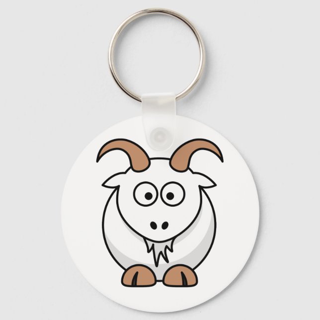 Saanen Goat Keychain (Front)