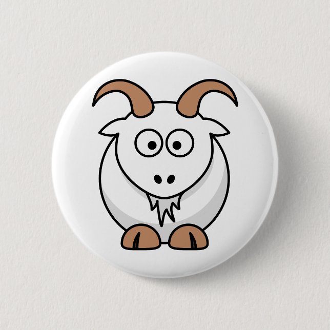 Saanen Goat Pinback Button (Front)