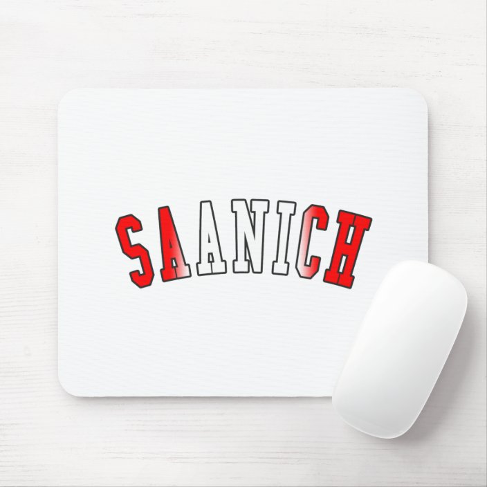Saanich in Canada National Flag Colors Mouse Pad
