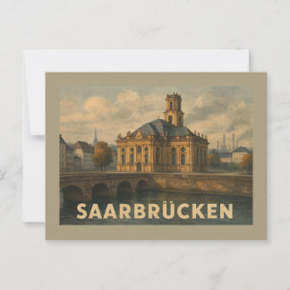 Saarbrücken Germany City Art Postcard