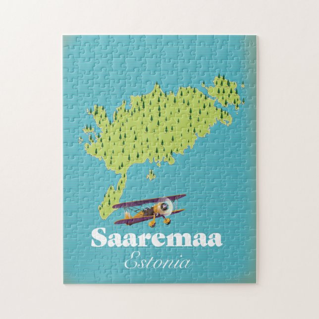 Saaremaa Estonia map  Jigsaw Puzzle (Vertical)