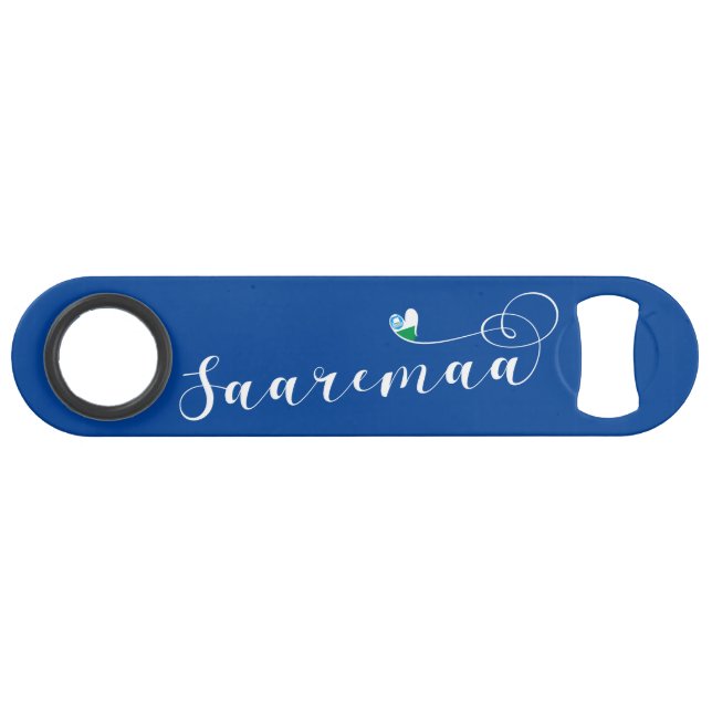 Saaremaa Flag Heart, Estonia Bar Key (Front (Horizontal))