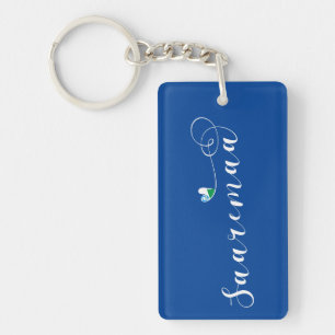 Saaremaa Flag Heart, Estonia Keychain