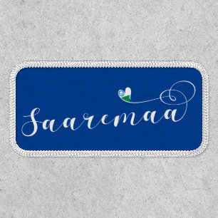 Saaremaa Flag Heart, Estonia Patch