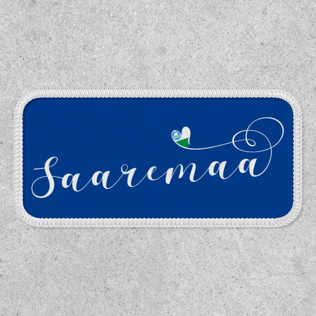 Saaremaa Flag Heart, Estonia Patch (Front)
