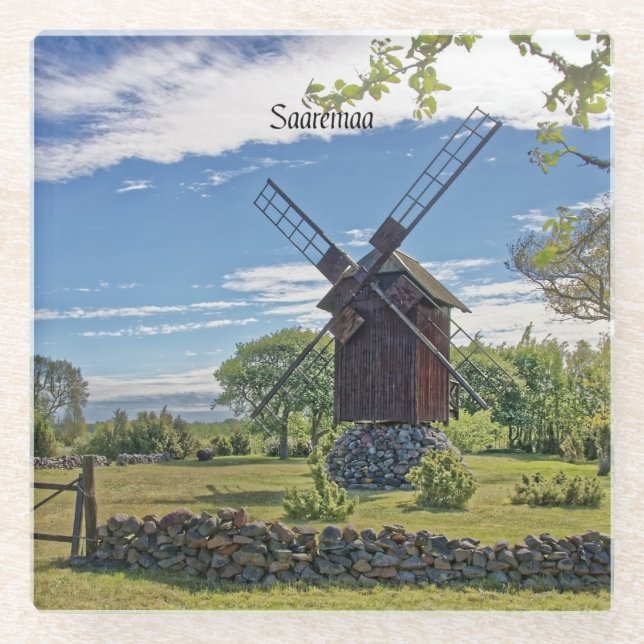 Saaremaa, Island of Estonia, Glass Coaster (Front)
