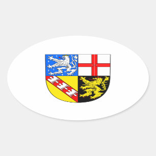 Saarland Coat Oval Sticker