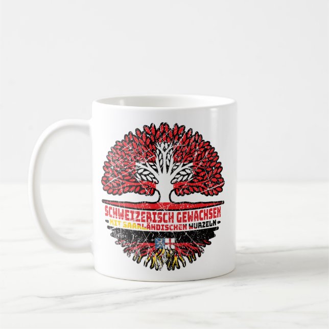 Saarland Saarländisch Schweizer Schweiz Baum Coffee Mug (Left)