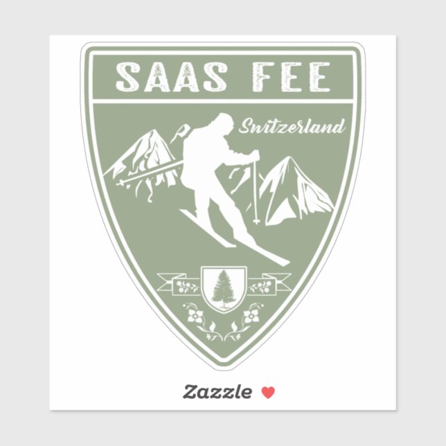 Saas Fee Switzerland Sticker (Sheet)