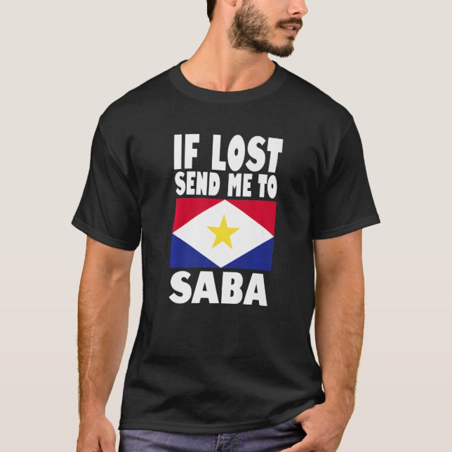 Saba Flag Design  If lost send me to Saba Premium T-Shirt (Front)