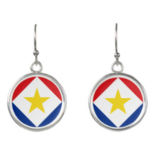 Saba Flag Earrings