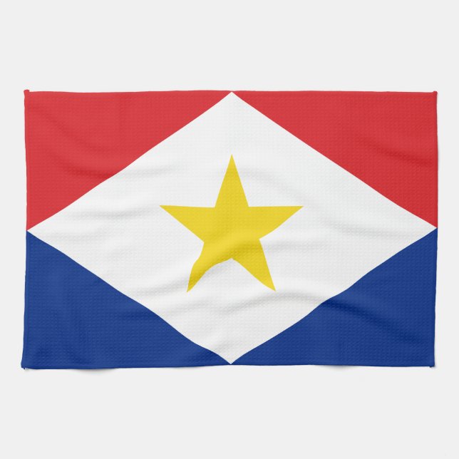 Saba Flag Kitchen Towel (Horizontal)
