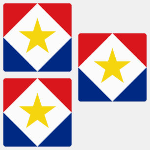 Saba Flag Labels