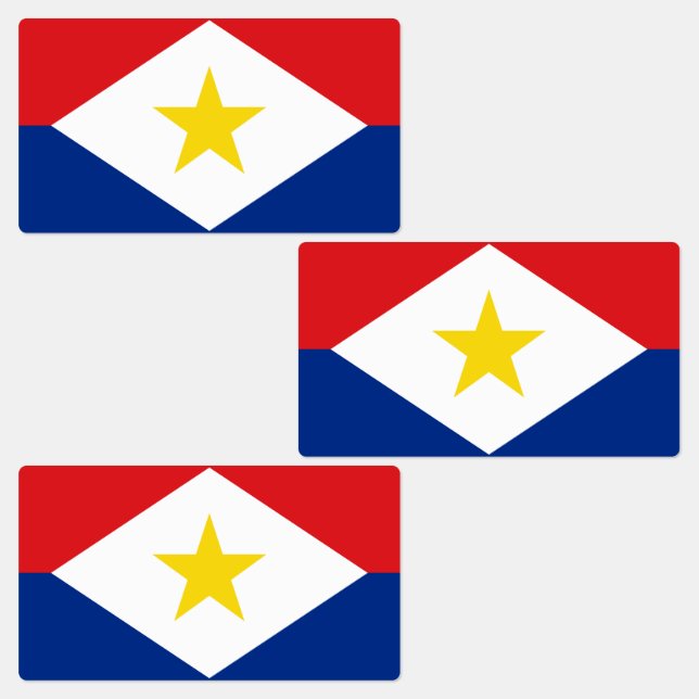 Saba Flag Labels (Group)