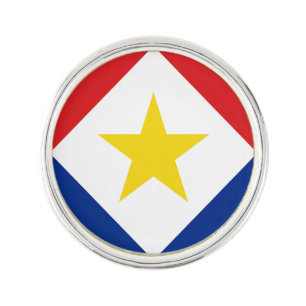 Saba Flag Lapel Pin