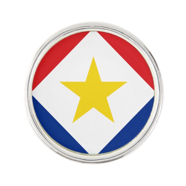 Saba Flag Lapel Pin (Front)