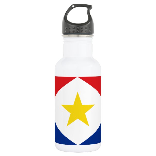 Saba Flag Stainless Steel Water Bottle (Front)