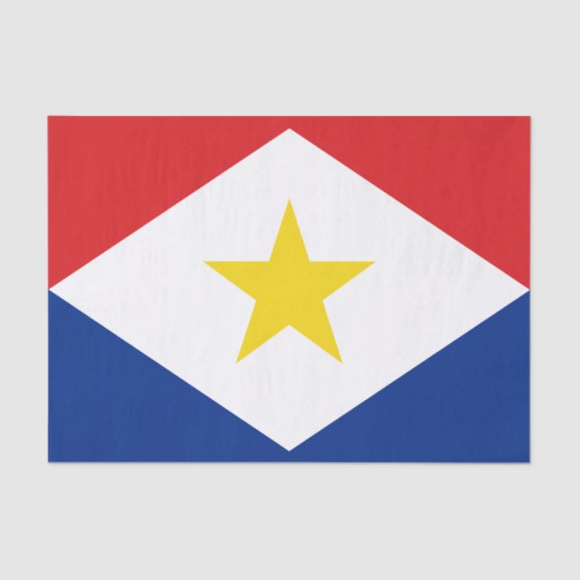 Saba Flag Tissue Paper (Front)