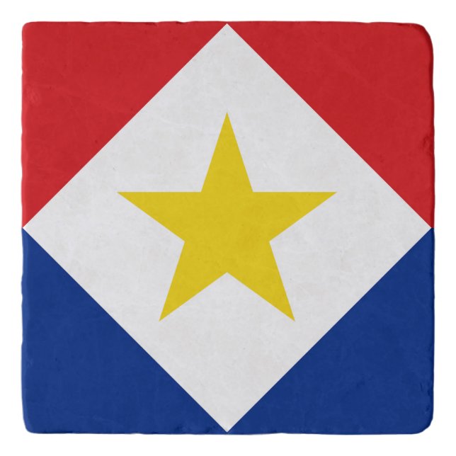 Saba Flag Trivet (Front)