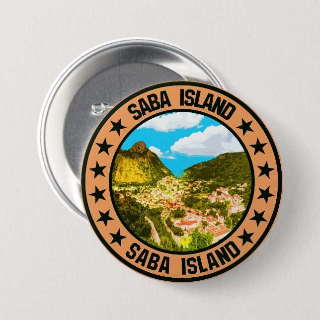 Saba Island                                        Button (Front & Back)