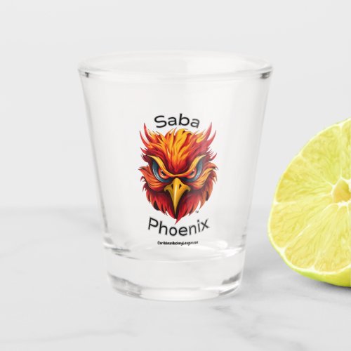 Saba Phoenix Firebirds CaribbeanHockeyLeaguecom Shot Glass