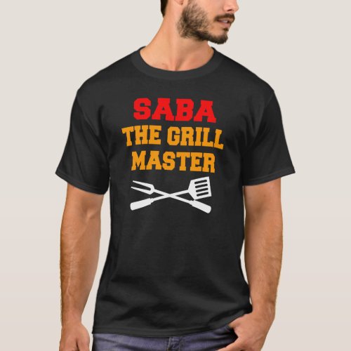 Saba The Grill Master Jewish Hebrew Grandpa T_Shirt